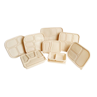 可降解多格打包盒环保玉米淀粉多格外卖餐盒一次性多格饭盒