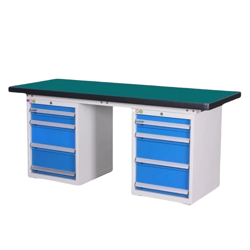 怡卓欧钳工台1.8米双四斗张