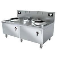 商用电磁小炒炉大功率凹面电磁灶小炒灶 两主两副 16kw PD-X400Ⅱ-E108S