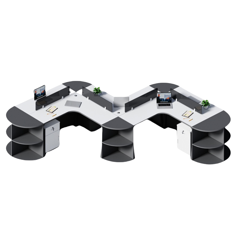 烁恒 职员办公桌 五人位含柜 套