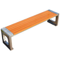 戴劲 公园椅室外简约排椅不锈钢椅子广场休闲椅园林座椅 100回形