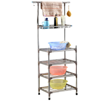 宜掌柜 不锈钢脸盆架 四层带妆台 个