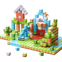 2025新款我的磁力世界方块磁吸磁铁积木男孩拼搭全套益智DIY玩具六一儿童节