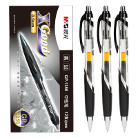 晨光(M&G) GP1350 按动中性笔学生0.5黑笔签字笔 经典按动子弹头签字笔 12支/盒 单位:盒