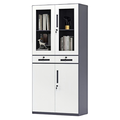 珂洋 备品柜 灰套白中二斗 台