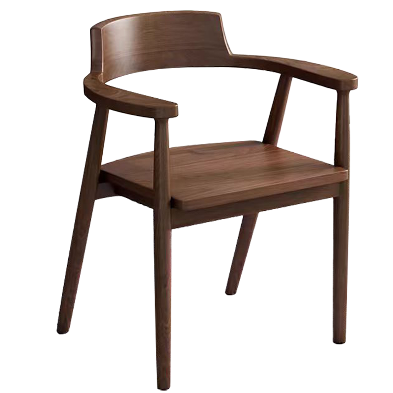 筑亮 扶手椅 弧形靠背胡桃色 把
