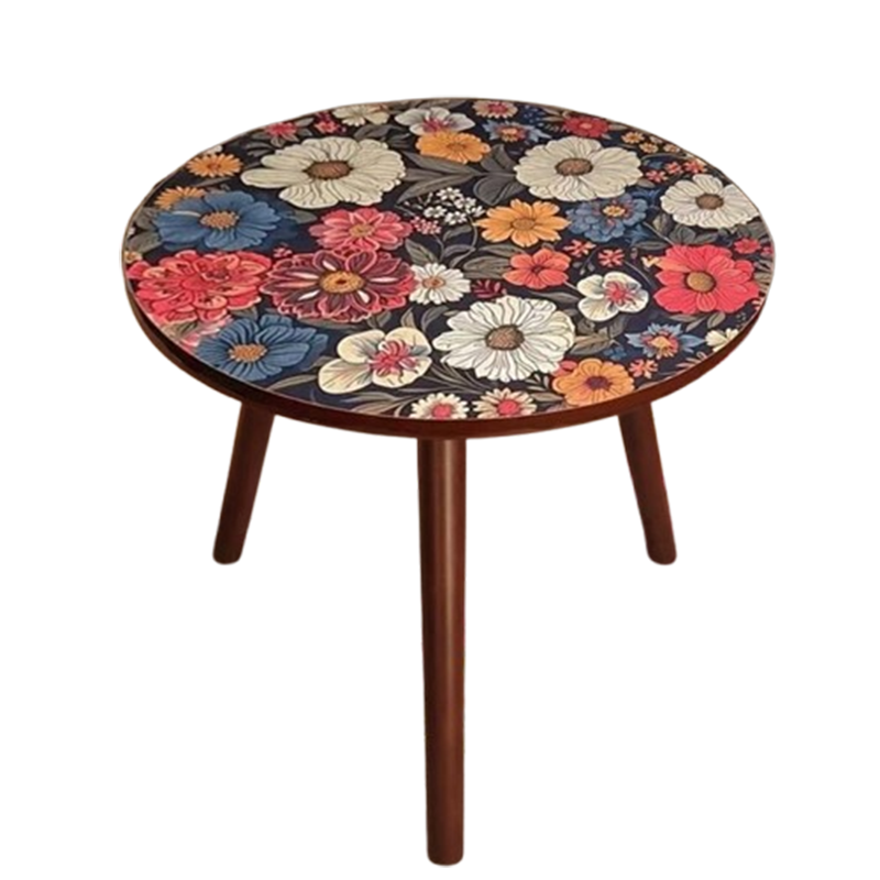 边几茶几沙发边柜北欧图案网红卧室小桌子客厅角几床头圆桌