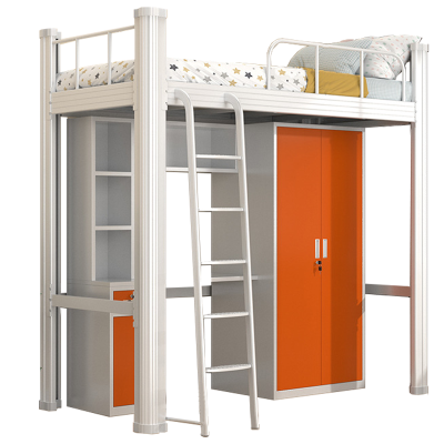 铭羽洋宿舍上下铺200*90*205cm(床+床板+桌+双门柜)套