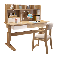 景山百岁 实木转角书桌椅组合L型拐角工作台家用卧室靠墙写字桌台式电脑桌