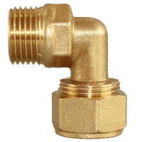 云型巨 铝塑管外丝弯头 铝塑管水管接头太阳能暖气片配件 25*3/4(6分)个