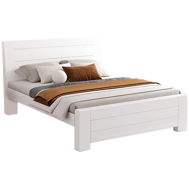 筑亮 床 150cm白+5cm床垫 套