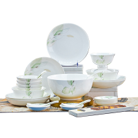 耀豪坤 春之意骨瓷餐具套装38件套YHLQ-38B/套
