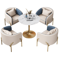 悦兴诚洽谈沙发组合1+1+1+1+圆桌套