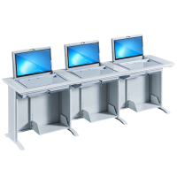 鑫木樽三人位电脑桌240cm张