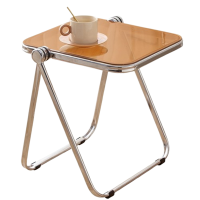 亚克力折叠小茶几简约加厚家用沙发角几阳台北欧轻奢透明边几桌子