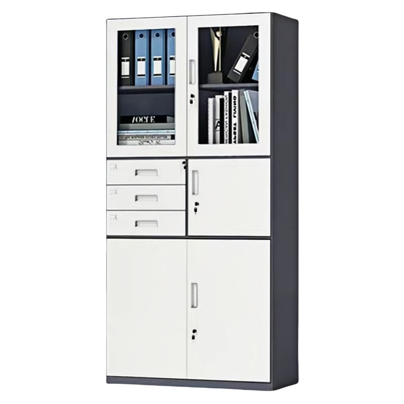 珂洋 文件柜 灰套白偏三斗 台