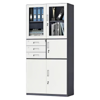 珂洋 文件柜 灰套白偏三斗 台