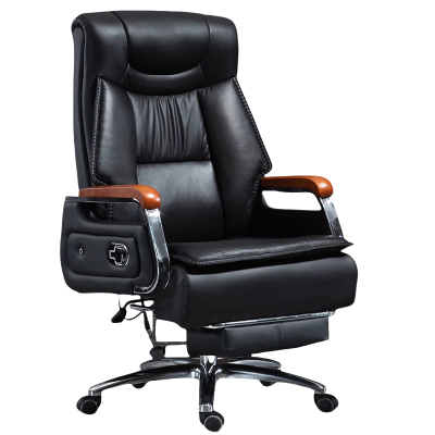 黎谷瑞 老板椅 黑色+搁脚 把