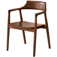 班龙实木靠背椅胡桃色把