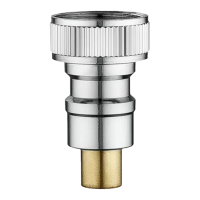 如华福禄铜洗衣机水龙头转接头进水管接口46分止水家用水嘴换器