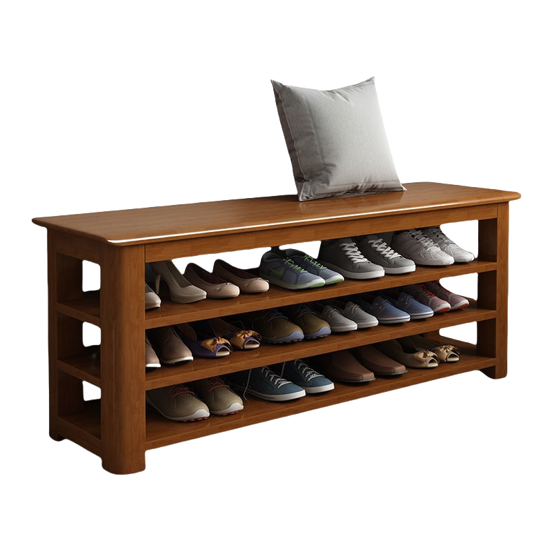 枢泽 实木换鞋凳 3层80cm 个