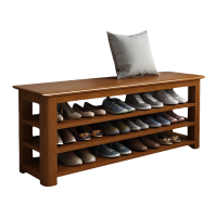 枢泽 实木换鞋凳 3层80cm 个