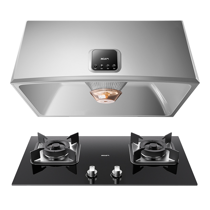 名气集成灶消毒柜一体式烟灶消一体机全腔120L二星级消毒柜大吸力套装5.2kW猛火爆炒 FX9A08 天然气