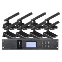 润普Runpu会议音频扩声系统专业有线手拉手套装数字会议麦克风话筒有线手拉手一拖八RP-S8-YXS9208