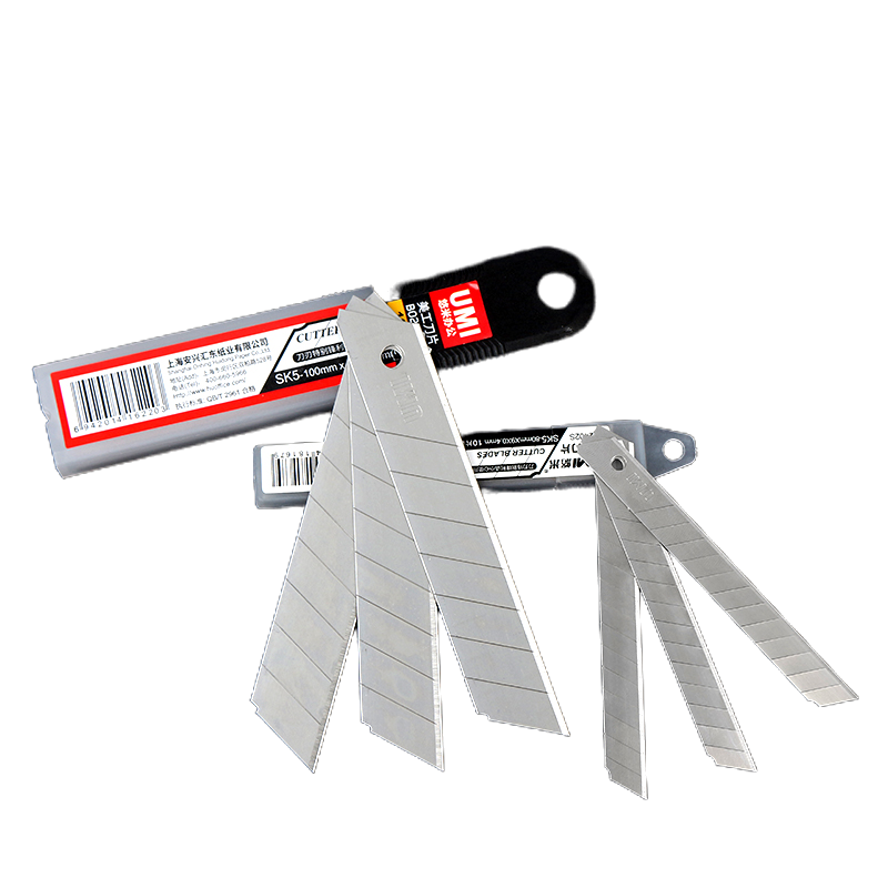 悠米 美工刀片 18mm B02501S 银 10片/盒 5盒装