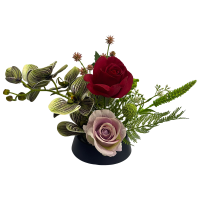 山之只 中式古典蝴蝶兰+玫瑰创意仿真花摆件 MZ0145 个