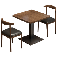 班龙方桌60cm+2椅胡桃色套