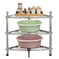 宜掌柜 不锈钢脸盆架 三层 个