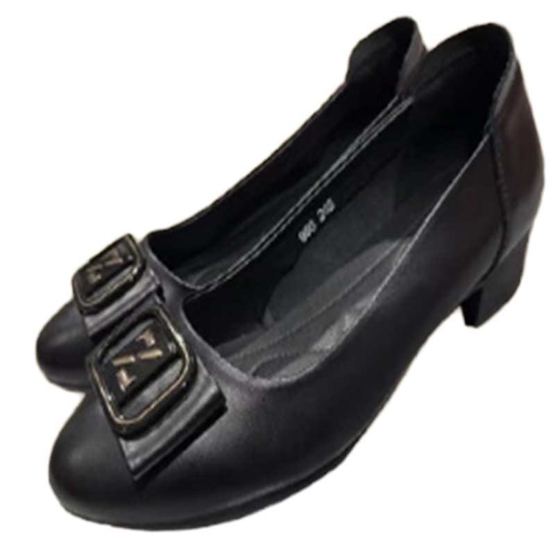 鼎兆荟鼎兆荟女士真皮软底单鞋D 黑色