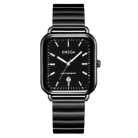 ORSGA手表女表女士手表时尚手表女方形皮带女士小众ins韩版休闲商务防水石英表学生腕表9889L
