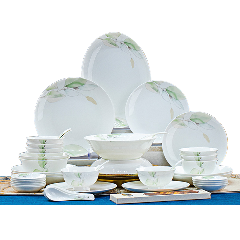 耀豪坤 春之意骨瓷餐具套装56件套YHLQ-56C/套