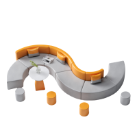 荺炬会客沙发六人位组