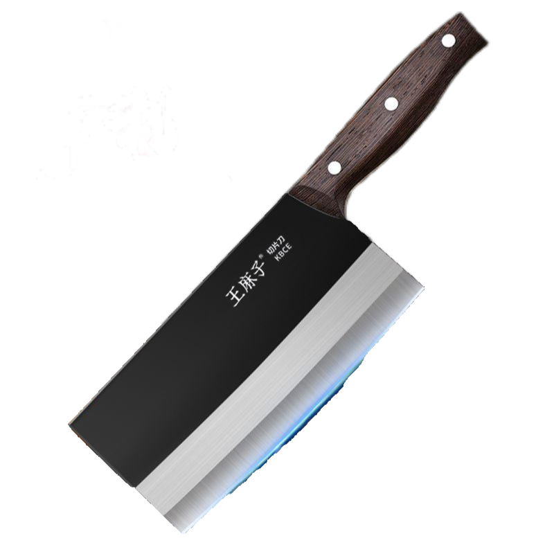 王麻子家用菜刀不锈钢锋利切菜切肉两用刀厨房厨师专用刀具N8169
