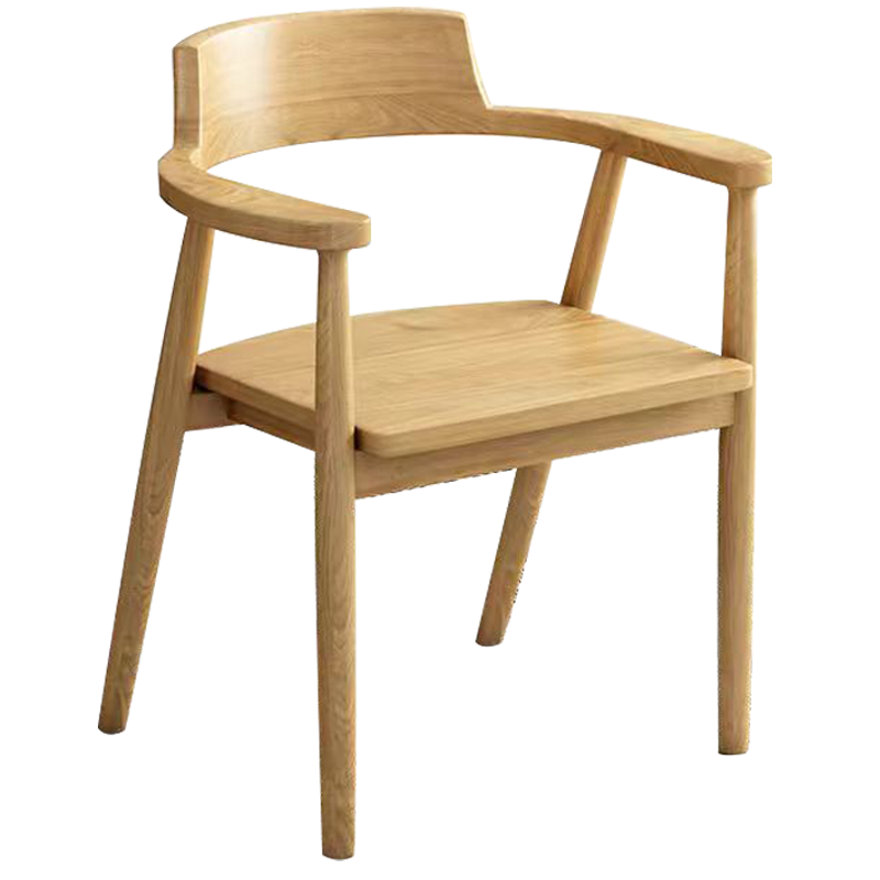 筑亮 扶手椅 弧形靠背原木色 把