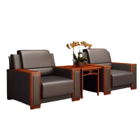 烁恒 洽谈沙发 单人*2+长条几 套