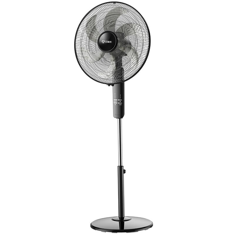 艾美特电风扇家用落地扇18寸大风量工业电扇远程遥控立式可升降 机械手动款
