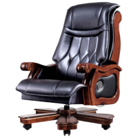 晋舰 老板椅商务大班椅可躺按摩电脑椅升降转椅5轮办公椅 PU皮