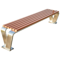 戴劲 公园椅室外简约排椅不锈钢椅子广场休闲椅园林座椅 150V形