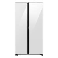 三星RS80F65L1WSC 月光白玻璃面板 654L超大容量 声触双控自动开门 UV双效净化 干湿分储对开门冰箱