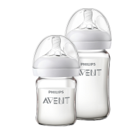 飞利浦新安怡宽口径自然奶瓶 对装 (奶嘴0月+/125ml)+ (奶嘴1月+/240ml)