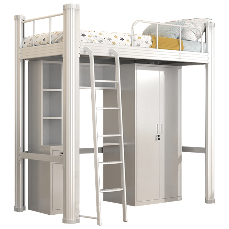 铭羽洋高低床200*90*205cm(床+床板+桌+双门柜)套