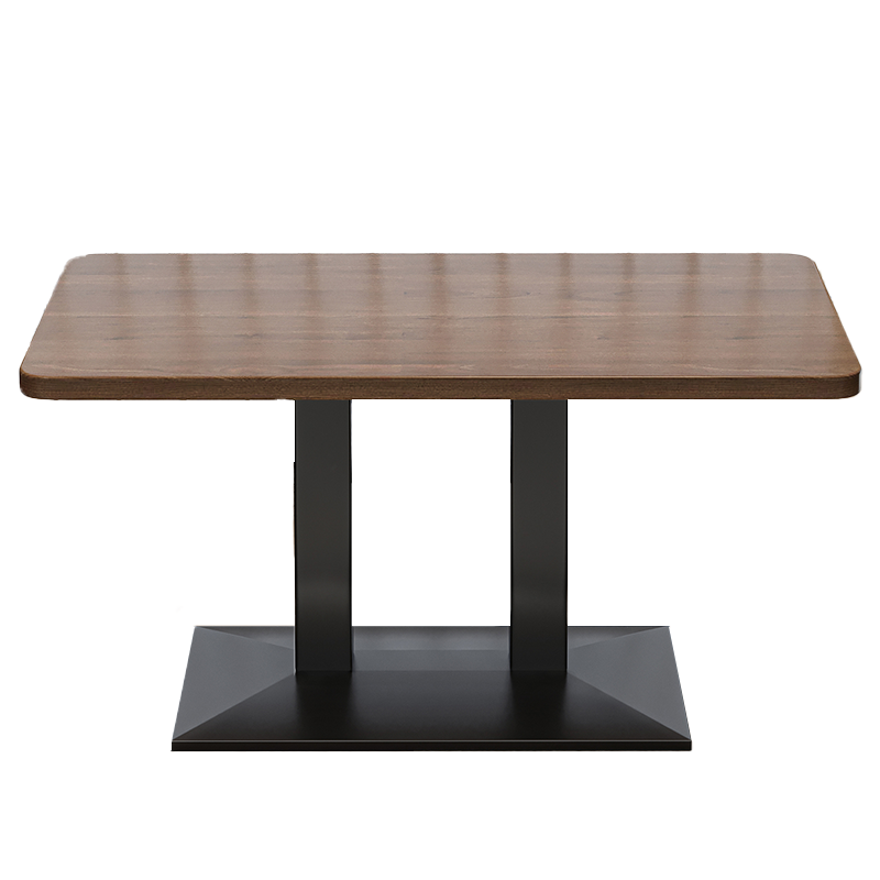 班龙食堂餐桌120*60*75cm胡桃色张