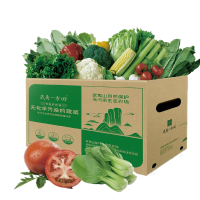 苏宁宜品推荐武夷一方田VIP蔬菜箱(8个菜品=5款叶菜+3款根茎类菜)现摘绿色新鲜蔬菜自有农场当季时令蔬菜