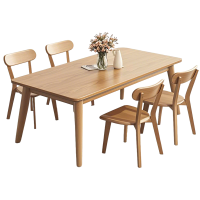 筑亮 餐桌 150*80cm+4靠背椅 套