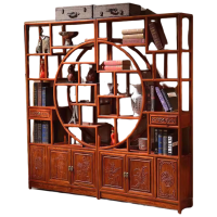 戴劲 博古架多宝阁茶叶架子新中式客厅办公室隔断置物架 大团圆博古架