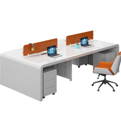 烁恒 办公桌 四人位含柜 套